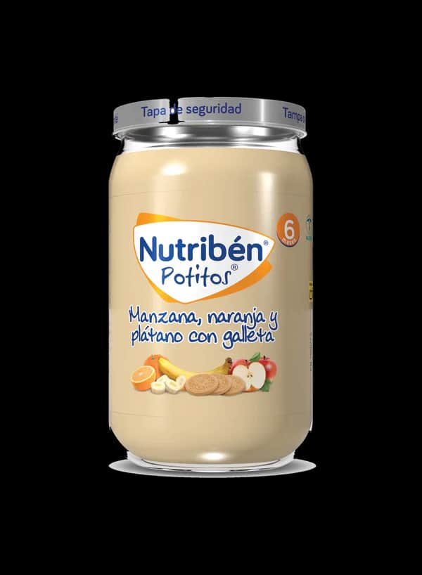 Nutriben Potito Manzana, Naranja y Plátano con Galleta 235g