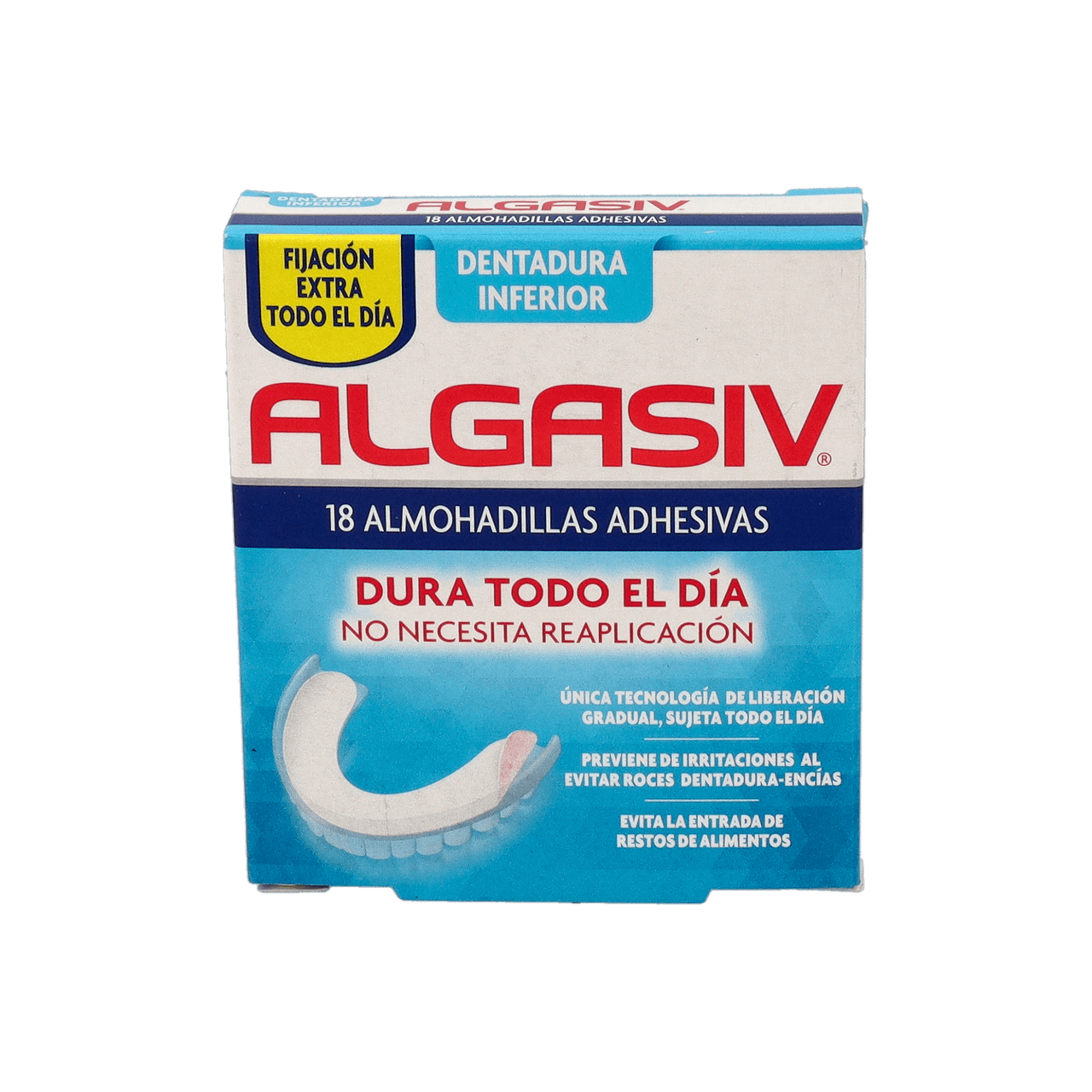 Algasiv Almohadillas Adhesivas Dentadura Inferior 18 unidades